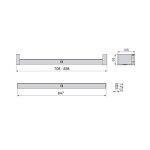 Barre de penderie avec lumire led - 708 - 858 mm - anodis - castor emuca