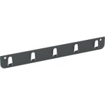 Barre de rangement 5 crochets en acier anthracite  visser k - line side - vissage mural kessebhmer