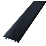 Barre de seuil adhsive extra - plate - recoupable - alu anodis noir - l25 dinac