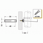 Bases plastique 224 - fixation vis diam�tre 3 mm - 800 pi�ces camar