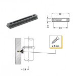 Bases plastique 224 - fixation vis diam�tre 3 mm - 800 pi�ces camar