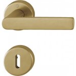 B�quilles doubles en laiton satin� sur rosaces rondes los angeles - cl� l hoppe