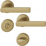 B�quilles doubles en laiton satin� sur rosaces rondes los angeles - condamnation hoppe