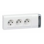 Bloc multiprise 3 prises 2p + t - fixable en saillie - 208mm legrand