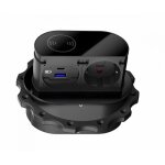 Bloc multiprise escamotable 1 prise + 2 chargeurs usb a + c piccolino qi synercia
