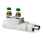 Blocs de raccordement design  vanne thermostatique - coud droite - blanc stelrad