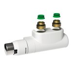Blocs de raccordement design  vanne thermostatique - coud gauche - blanc stelrad