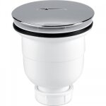 Bonde de douche 90 mm - capot abs chrom - sortie verticale - 0205110 nicoll