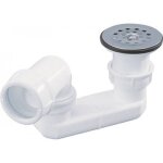 Bonde de douche orientable  grille inox - sortie horizontale - 0205003 nicoll
