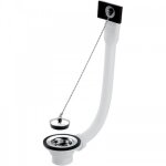 Bonde pour �vier un bac en inox avec trop plein - 0204015 nicoll
