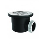 Bonde receveur de douche 90 mm avec grille ronde et sortie horizontale valentin