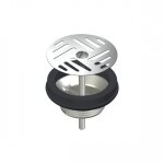 Bonde urinoir diam�tre 63 mm m33x42 � grille inox et vis centrale delabie