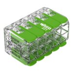 Borne de connexion universelle � leviers 10x4mm� - bo�te de 15 - green 221 - 430 wago