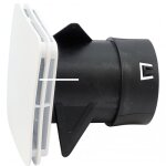 Bouche vmc fixe carr�e plastique - diam�tre 80 mm axelair