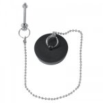 Bouchon avec chainette chrome 30 cm  52 / 55 bricozor