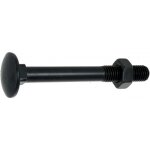 Boulon tte ronde collet carr pour volet alu pvc - 6x40 mm - 25 pices - noir torbel