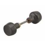 Bouton double - 1 port�e - pour serrure horizontale type horga - marron fonc�