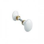 Boutons doubles ovales blancs - porcelaine de limoges - carr 6 mm mrigous