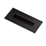 Bouton de meuble encastrable forme cuvette rectangular - 155 x 73 mm - noir mat bricozor