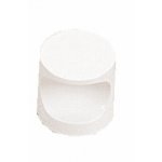 Boutons de meuble  encoche n4 aluminium blanc - diamtre 20mm mod