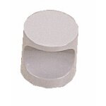 Boutons de meuble � encoche n�4 aluminium gris clair - diam�tre 25mm mod