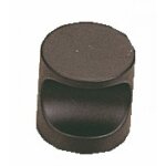 Boutons de meuble � encoche n�4 aluminium noir - diam�tre 25mm mod