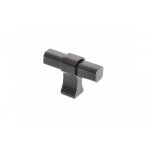 Bouton de meuble imperial style classique - longueur 50 mm - noir mat gtv