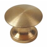 Boutons de meuble lentille - laiton brut - diamtre 14 mm ferrasse