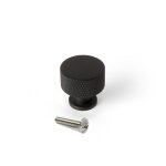 Boutons de meuble ronds � bord molet� argos - diam�tre 30 mm - par 10 - noir emuca