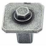 Bouton de meuble en zamak kentucky - vieux fer mat metakor