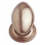 Boutons olive zamak - vieux fer - diamtre 20mm metakor