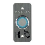 Bouton poussoir lumineux pmr sur plaque carrée inox - 84 x 39 mm izyx Bouton poussoir lumineux pmr sur plaque carrée inox - 84 x 39 mm izyx