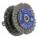 Brosse circulaire acier - spéciale barreaux - queue cylindrique tivoly Brosse circulaire acier - spéciale barreaux - queue cylindrique tivoly