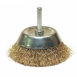 Brosse soucoupe laiton sur tige 6 mm - diamtre 75 mm bricozor