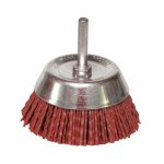 Brosse soucoupe nylon sur tige 6 mm - diam�tre 50 mm leman