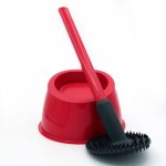 Brosse wc en silicone avec picots - framboise gourmande papado