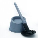Brosse wc en silicone avec picots - gris souris papado