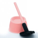 Brosse wc en silicone avec picots - rose poudr� papado
