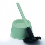 Brosse wc en silicone avec picots - vert amande papado