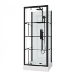 Cabine de douche carrée - 80 x 80 cm - porte pivotante - graphic aurlane Cabine de douche carrée - 80 x 80 cm - porte pivotante - graphic aurlane