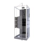 Cabine de douche study - 90 x 90 - porte pivotante aurlane Cabine de douche study - 90 x 90 - porte pivotante aurlane