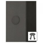 Cache noir pour trous latraux de profil en aluminium systme cadro hettich