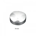 Cache - vis laiton chrom - sphrique -  15 mm - 25 pices ferrasse