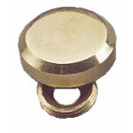 Cache - vis plat en laiton poli - 25 pices - diamtre 20 mm ferrasse