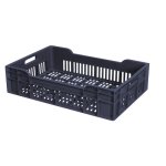 Caisse gerbable - 600x400mm - 25 litres - gris gilac Caisse gerbable - 600x400mm - 25 litres - gris gilac