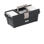 Caisse � outils plastique - plateau amovible et couvercle - 16 pouces sam outillage