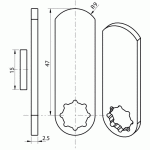 Came 15929 - 36 pour serrure ronis 1700 - 57 et 14200 - 01 ronis
