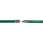 Canne de ramonage verte - raccord 12x175 20 mm - longueur 1, 5 m progalva
