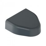 Capot pour gond de portail - aluminium laqu noir - 120 mm - platimium tirard