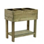 Carr potager en bois paprika - 80 x 40 x 87 cm - 50l cerland